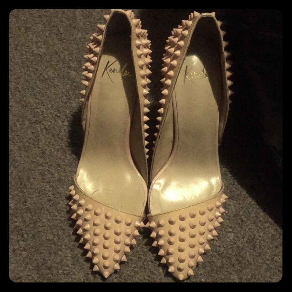 Kandee Nude Spiked Heels